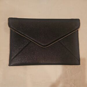 Needlepointer Black Flat Clutch
